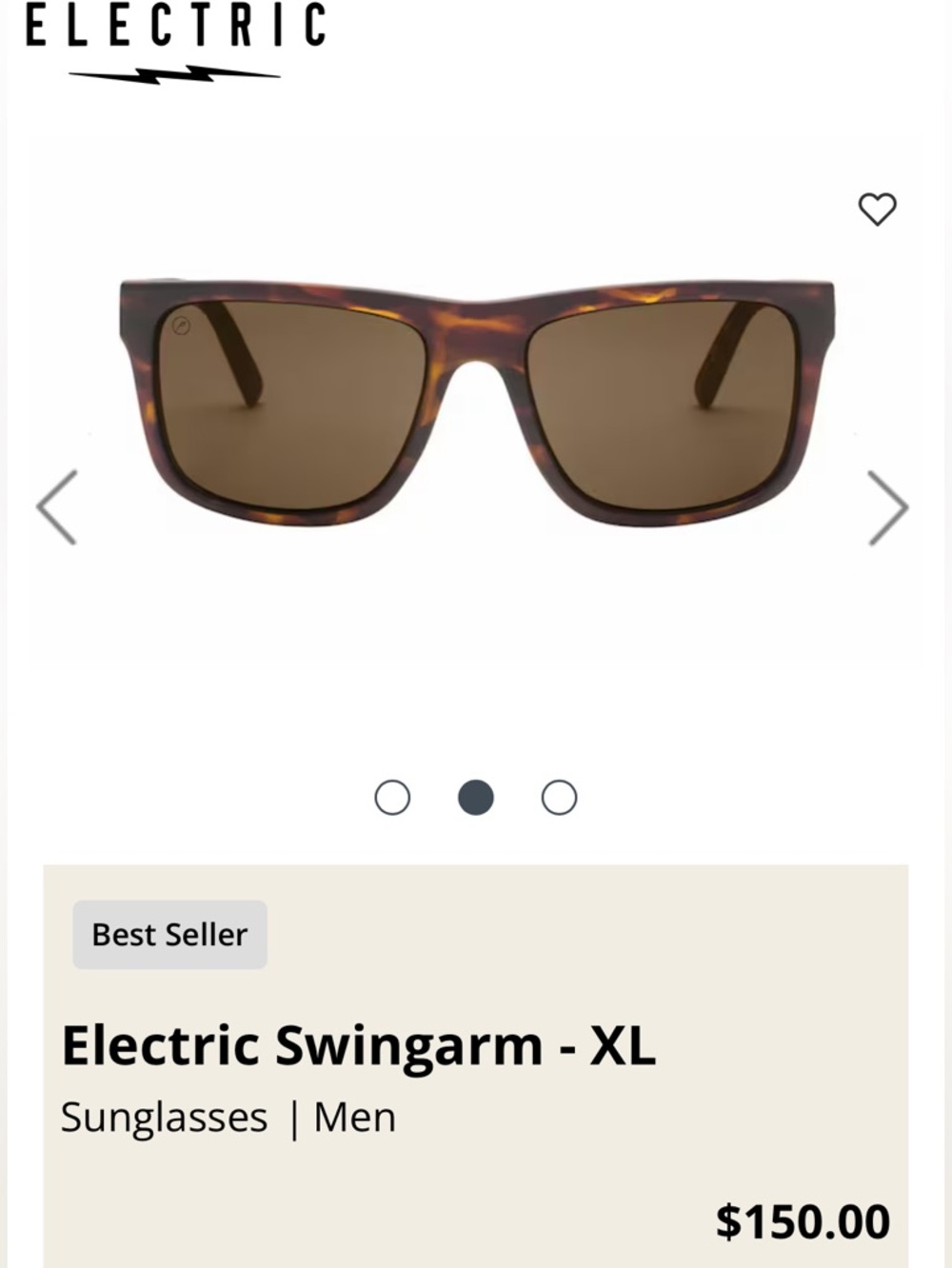 Electric Swingarm XL Sunglasses - Tortoise Frame - Picture 2 of 11